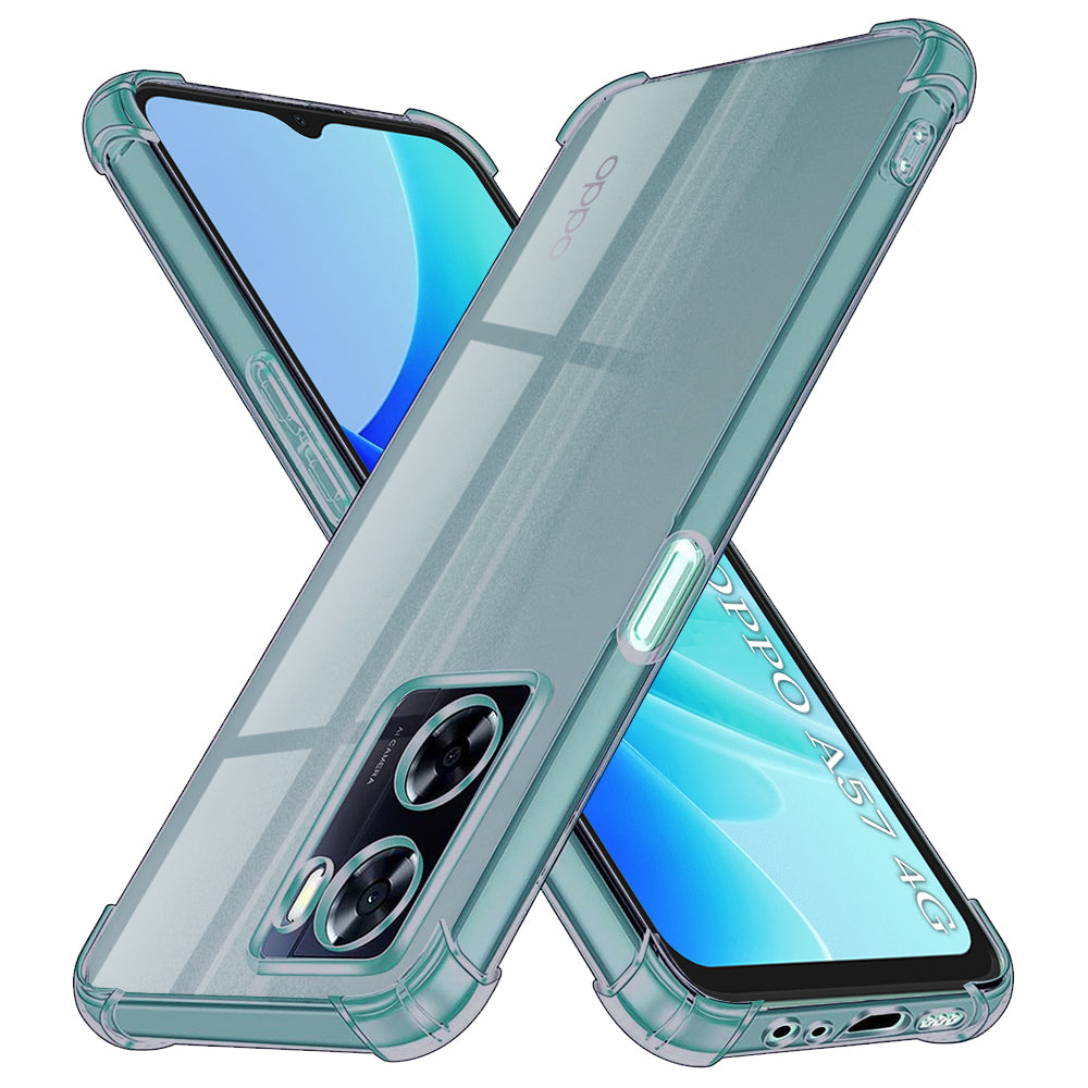 Techsuit - Shockproof Clear Silicone - Oppo A57 4G / A57s / OnePlus Nord N20 SE - Smoke Black