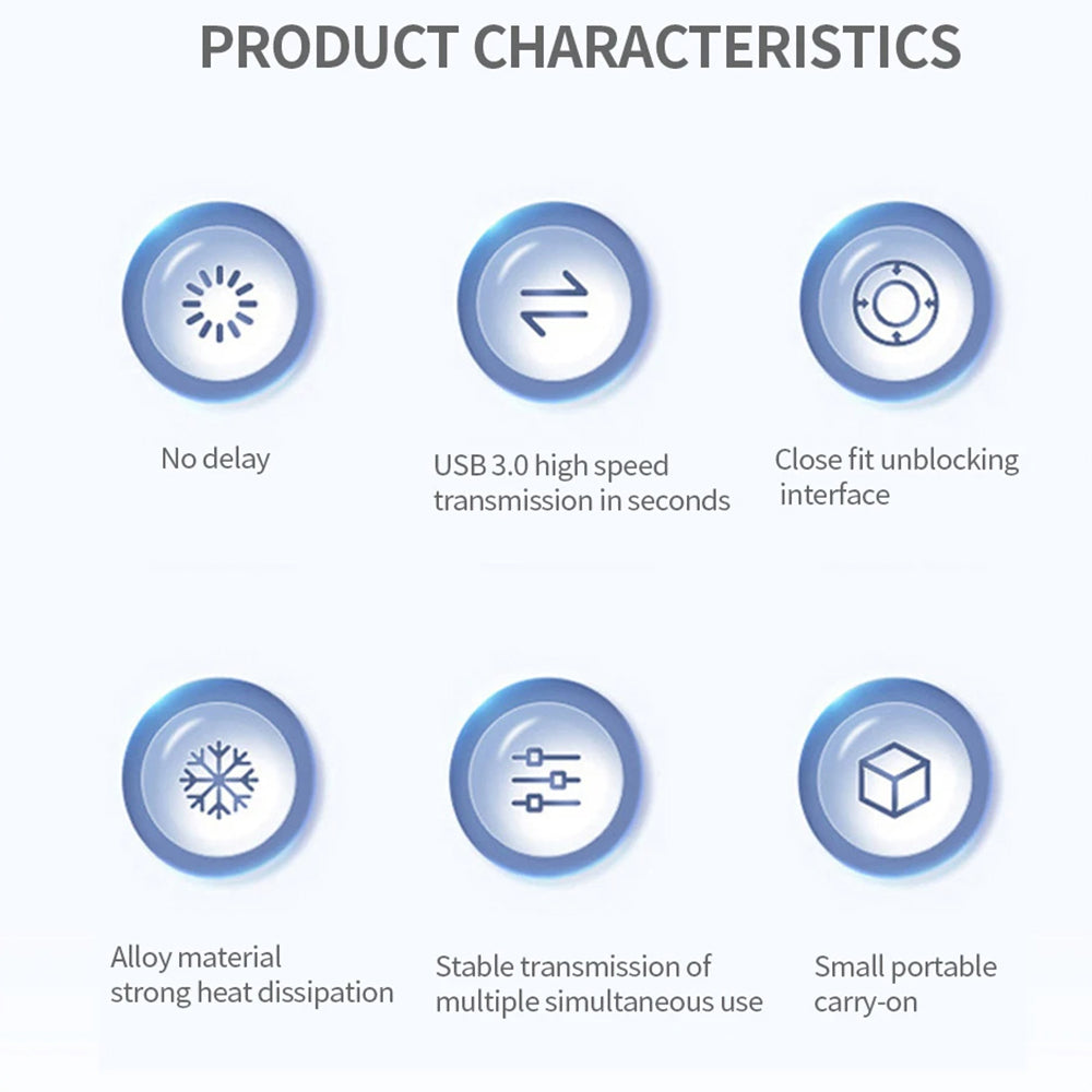 Techsuit - Docking Station ZenithDock 4 in 1 (H12) - USB-C to 2x USB 2.0, 1x USB 3.0, 1x Type-C, 60W - Gray