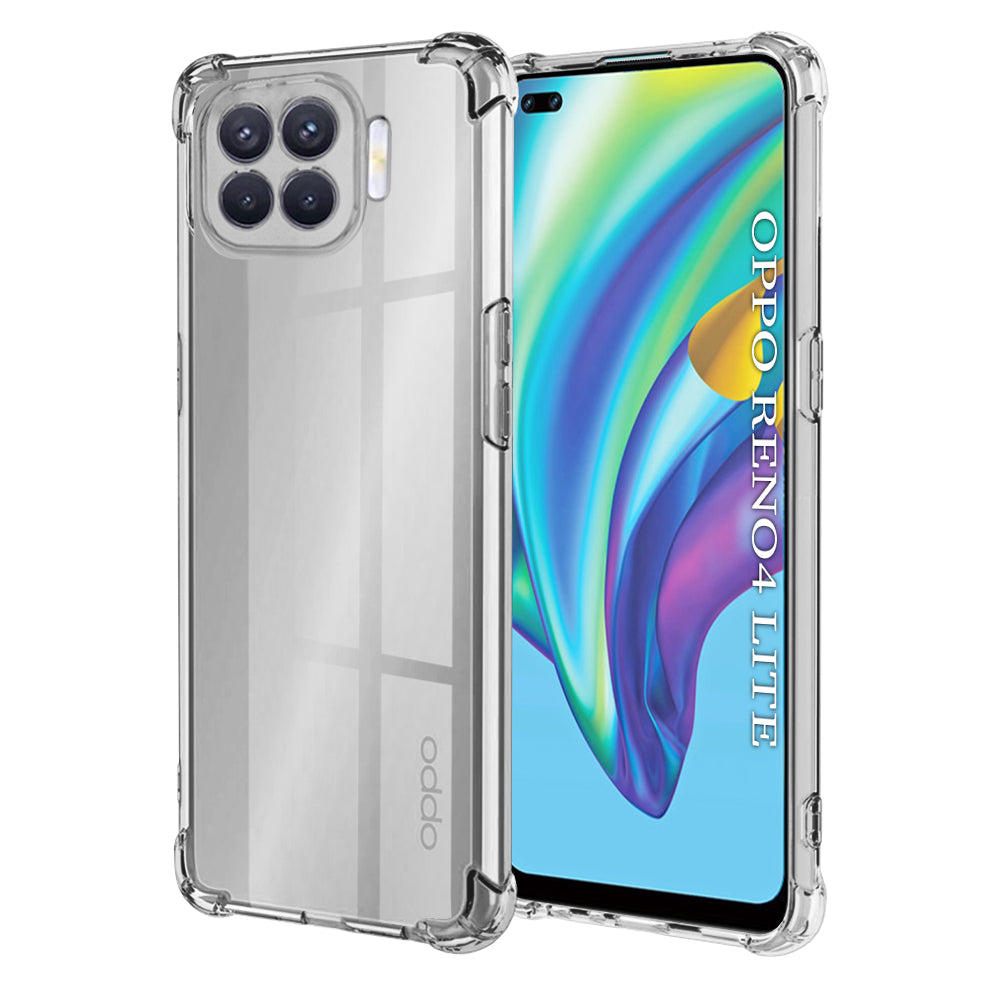 Techsuit - Shockproof Clear Silicone - Oppo Reno4 Lite - Clear