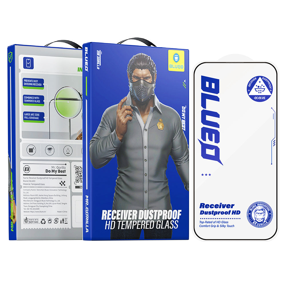 Blueo - Anti-Dust HD Glass - iPhone 14 Pro Max - Black