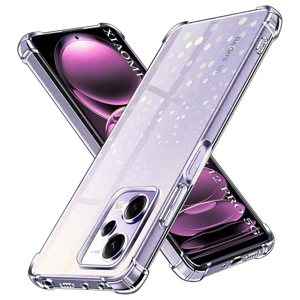 Techsuit - Shockproof Clear Silicone - Xiaomi Redmi Note 12 Pro 5G - Clear