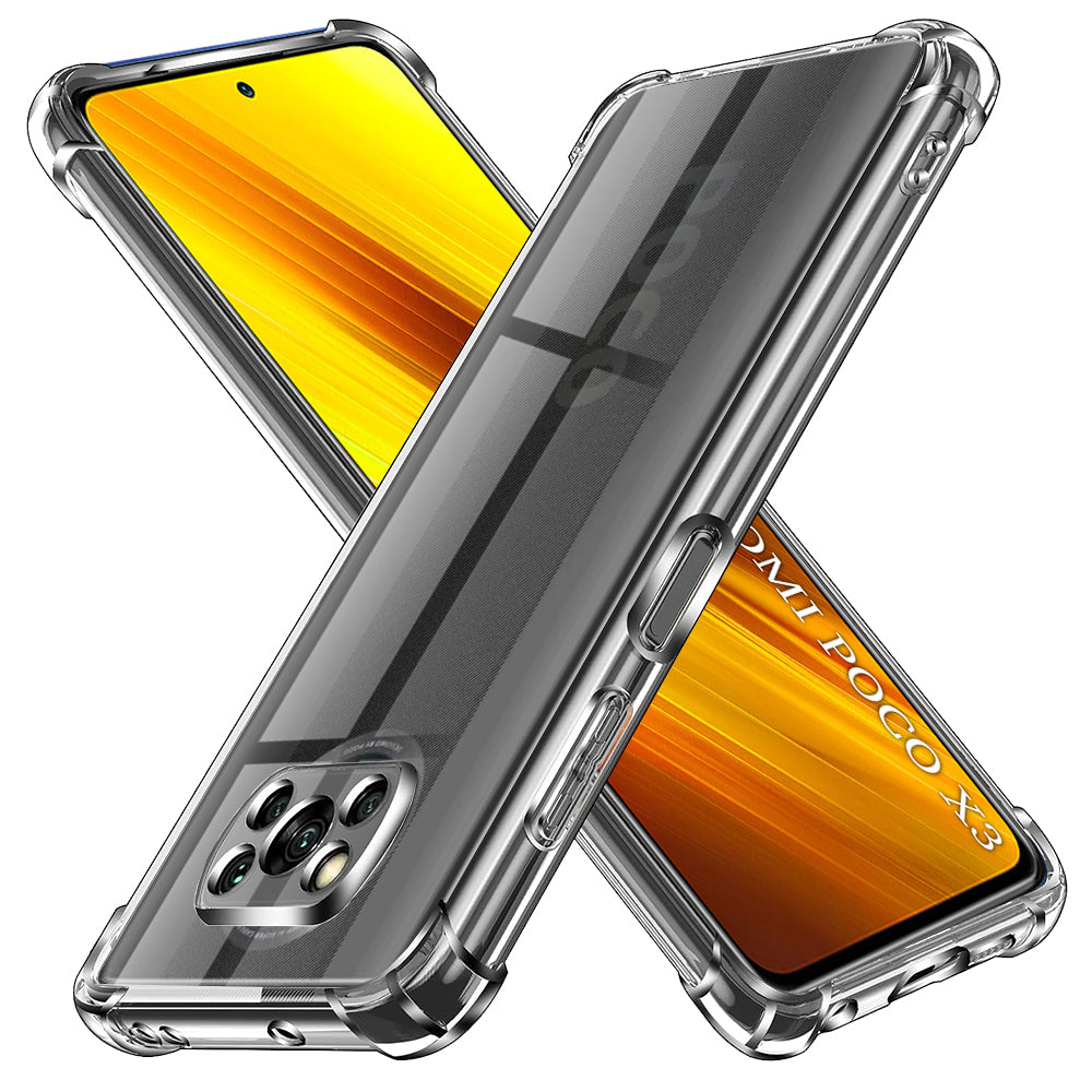 Techsuit - Shockproof Clear Silicone - Xiaomi Poco X3 / Poco X3 NFC / Poco X3 Pro - Clear