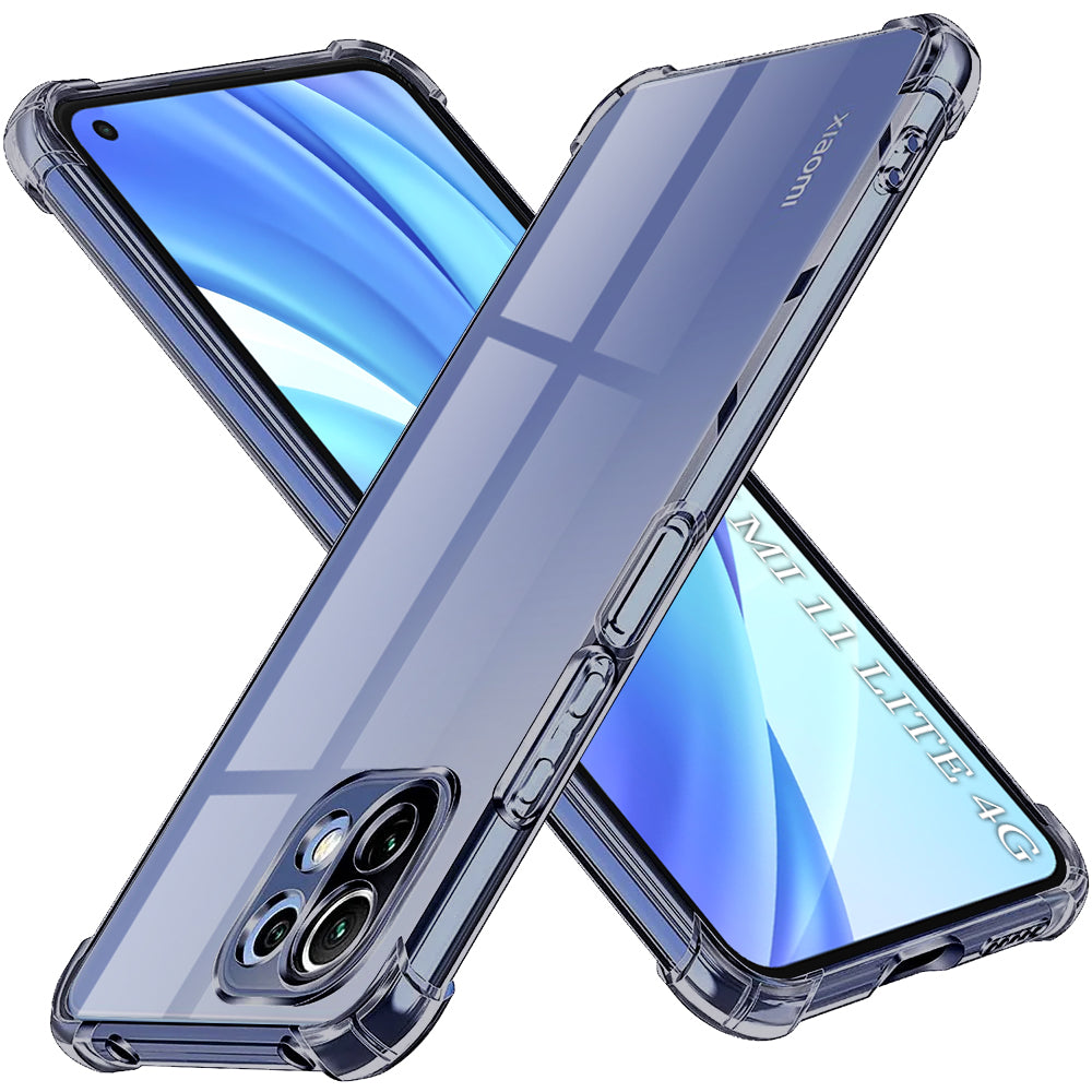 Techsuit - Shockproof Clear Silicone - Xiaomi Mi 11 Lite 4G / Mi 11 Lite 5G / 11 Lite 5G NE - Smoke Black