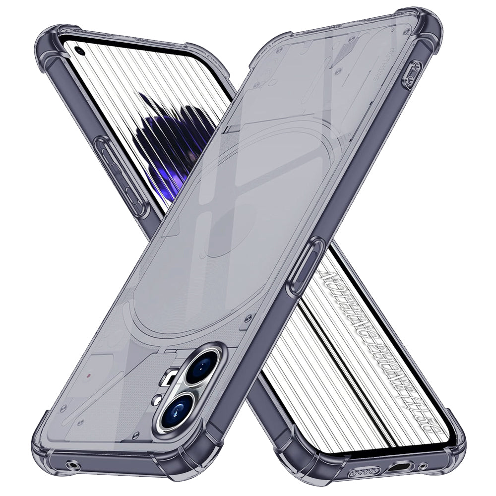 Techsuit - Shockproof Clear Silicone - Nothing Phone (1) - Smoke Black