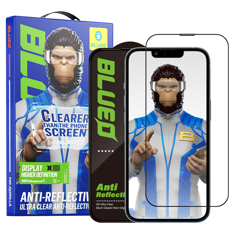 Blueo - Anti-Reflective HD Glass - iPhone 13 Pro Max / iPhone 14 Plus - Black