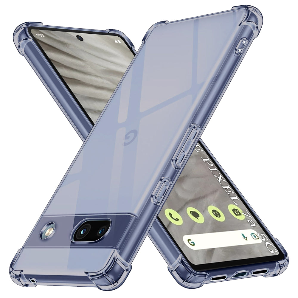 Techsuit - Shockproof Clear Silicone - Google Pixel 7a - Smoke Black