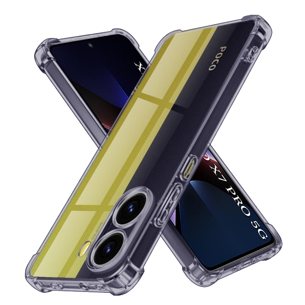 Techsuit - Shockproof Clear Silicone - Xiaomi Poco X7 Pro - Smoke Black