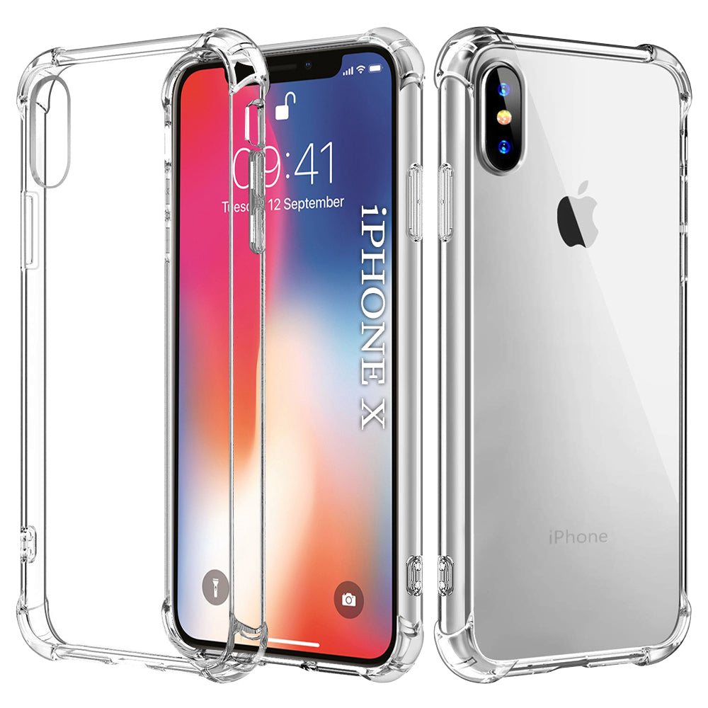 Techsuit - Shockproof Clear Silicone - iPhone X / iPhone XS - Clear