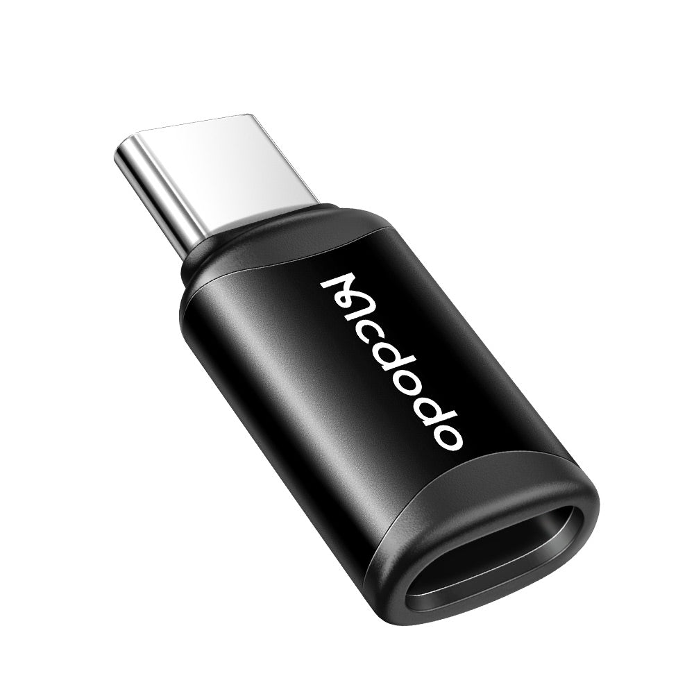 Mcdodo - OTG Adapter (OT-7700) - Lightning to Type-C, Aluminium Alloy, Charging & Data Sync, 3A - Black