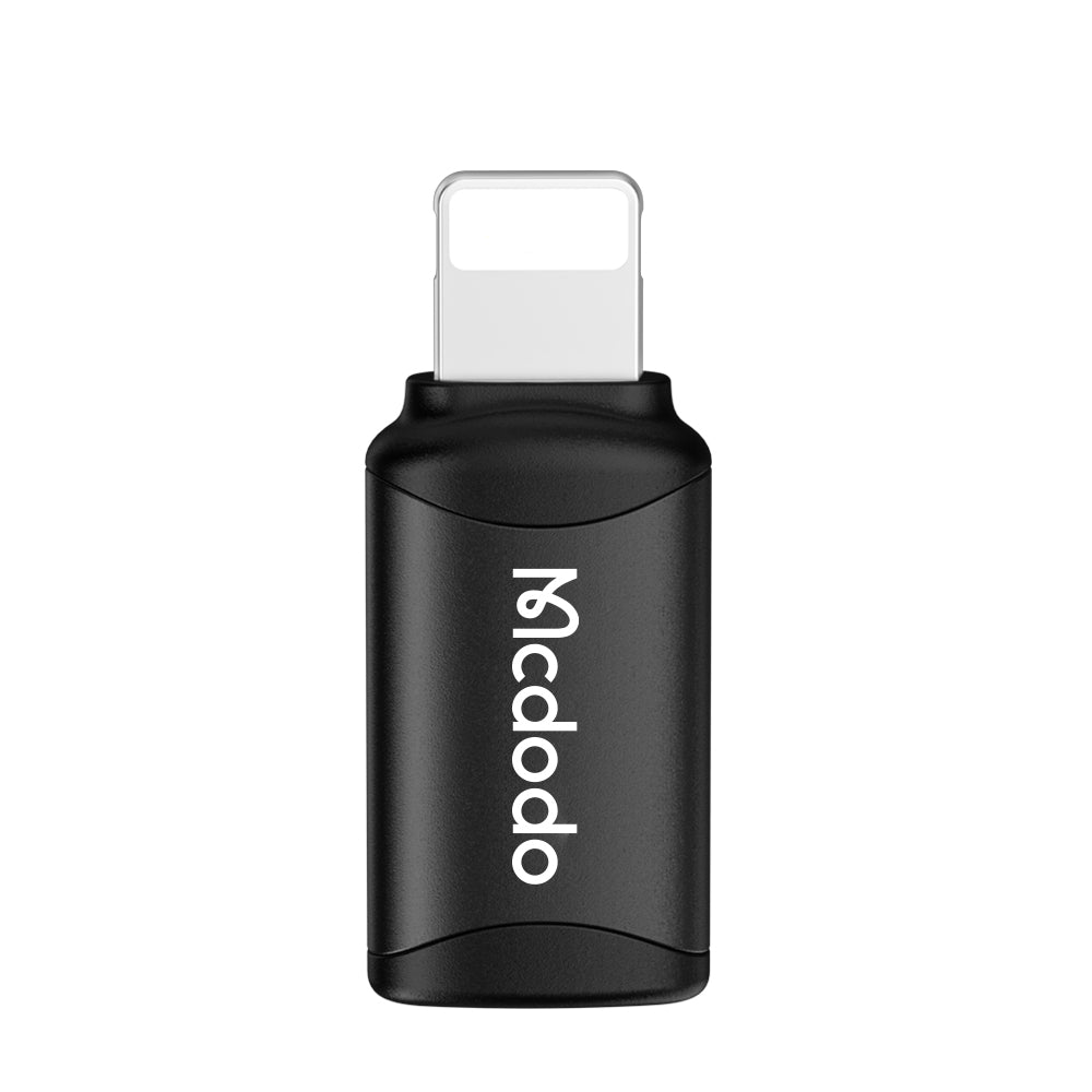 Mcdodo - OTG Adapter (OT-7680) - Type-C to Lightning, Aluminium Alloy, Charging & Data Sync, 3A - Black