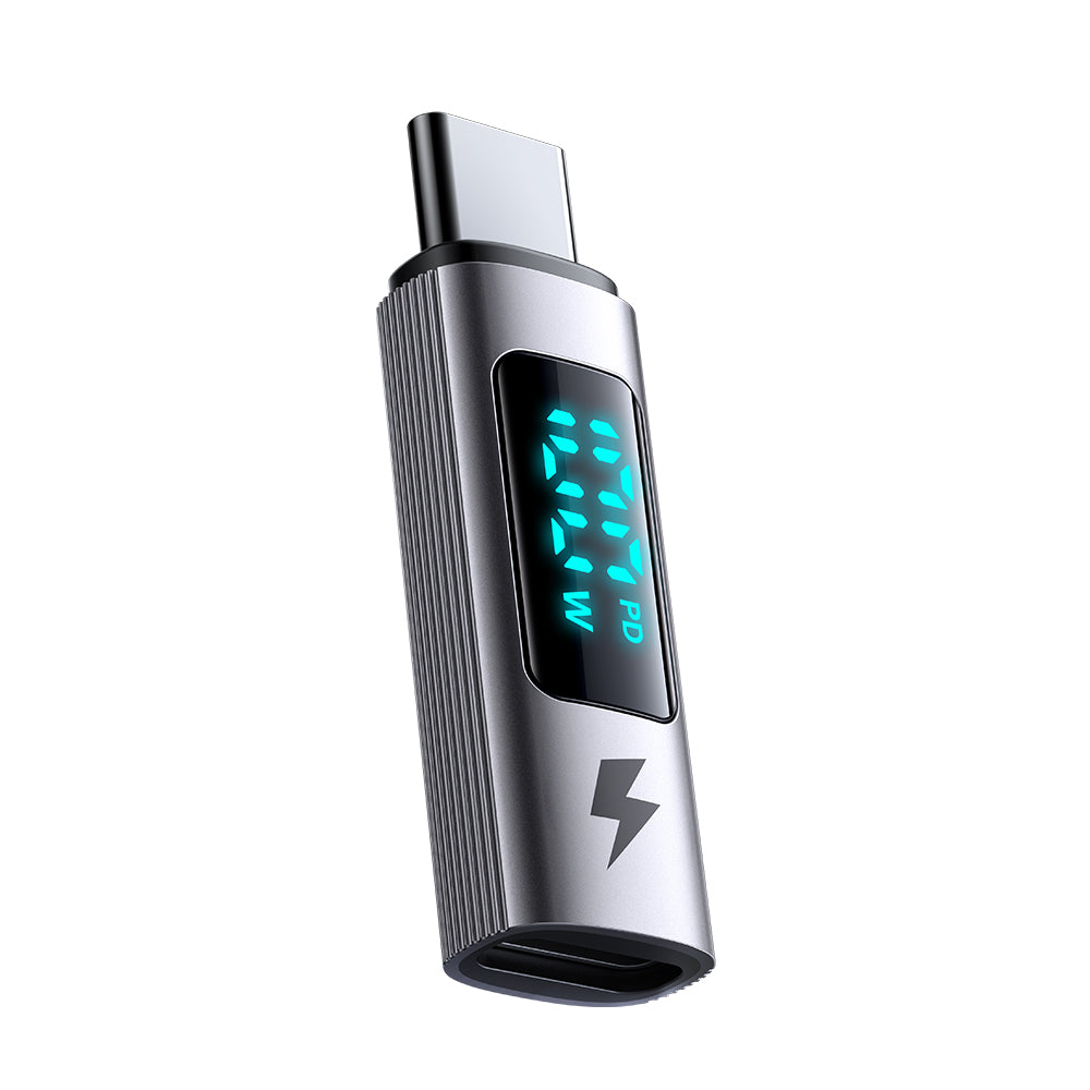 Mcdodo - OTG Adapter Wales Series (OT-6090) - Type-C to Type-C, PD100W, 5A, Charging & Data Sync, Digital Display - Black