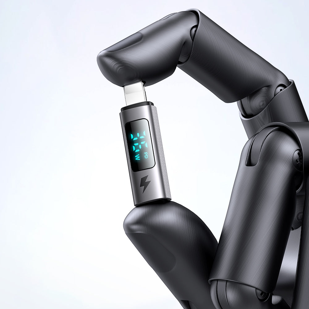 Mcdodo - OTG Adapter Wales Series (OT-6100) - Type-C to Lightning, PD36W, 3A, Display, Compatible with E-Mark Chip - Black