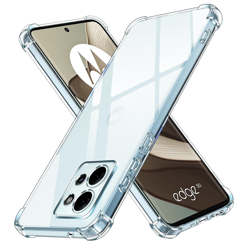 Techsuit - Shockproof Clear Silicone - Motorola Edge 50 - Clear