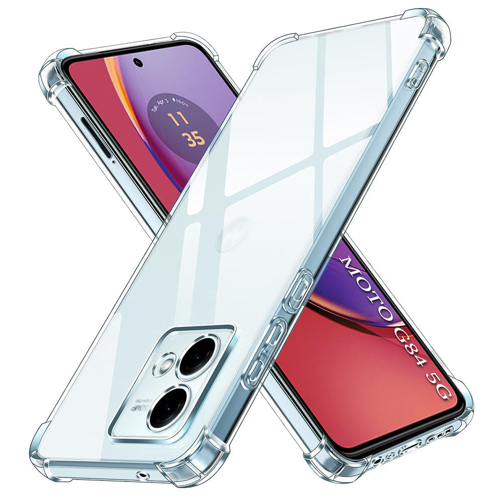 Techsuit - Shockproof Clear Silicone - Motorola Moto G84 - Clear