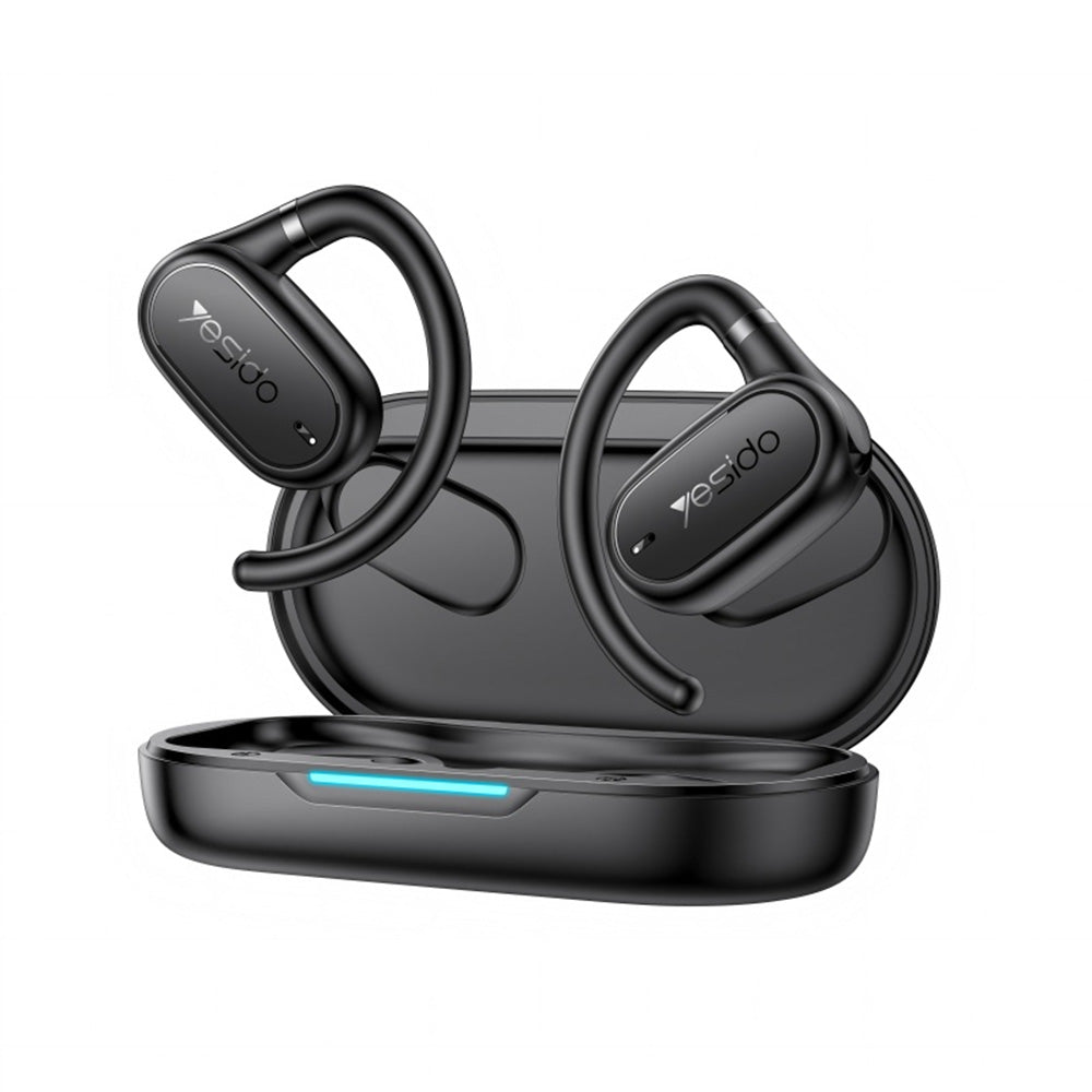 Yesido - Wireless Earbuds (YSP25) - with Bluetooth V5.3, Open-ear Design, IP54, 600mAh - Black