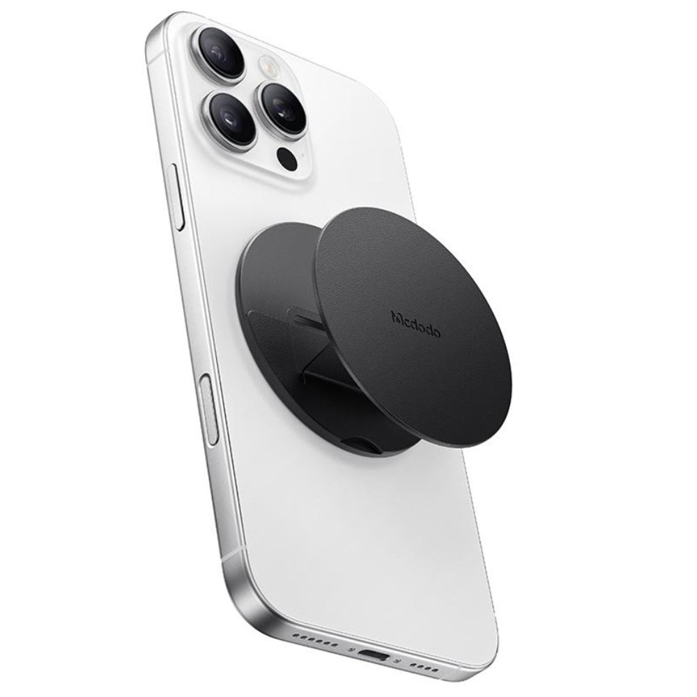 Mcdodo - Foldable Magnetic Phone Stand (MR-7910) - with Multi-Angle Support, Leather - Black