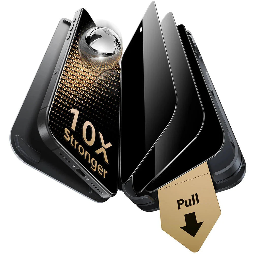 ESR - Corning Gorilla Glass UltraFit Privacyâ„¢ (3 pack) - iPhone 17 Pro - Black