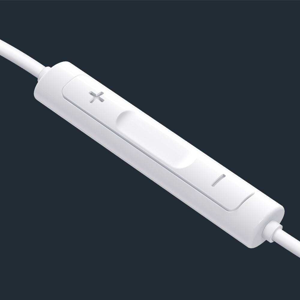 Mcdodo - Wired Earphones (HP-7500) - with Volume Control, Type-C, DAC Chip, Hi-Res Audio, 1.2m - White