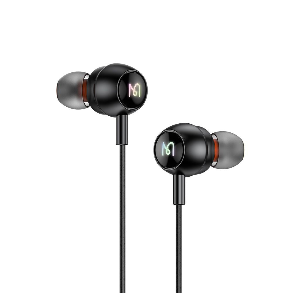 Mcdodo - Wired Earphones (HP-5830) - Type-C, RGB Lighting, Aluminium Alloy, Nylon, In-Ear Design, 1.2m - Black