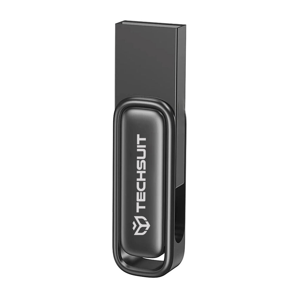 Techsuit - Memory Stick THSM33 (THSM333128) - USB 3.0 FlashDrive, 128GB, Zinc Alloy, Read 80M/s, Write 18M/s - Tarnish