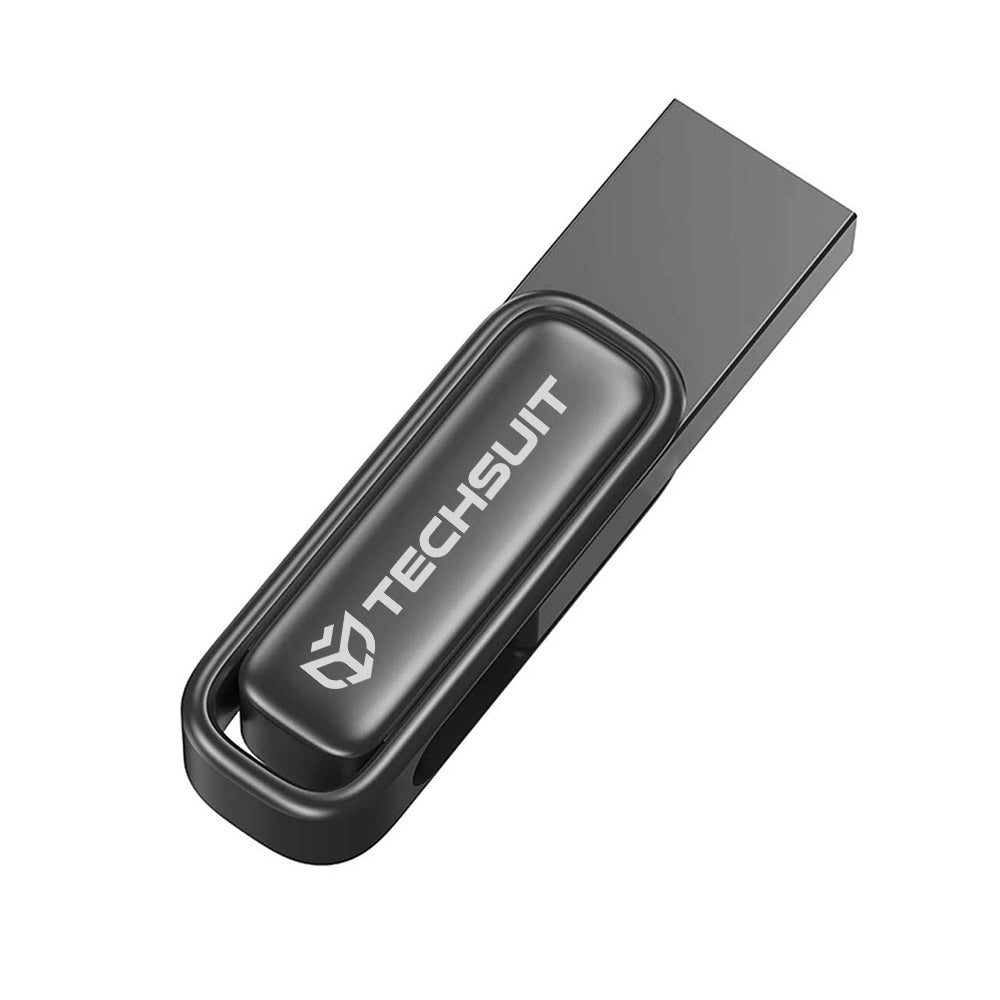 Techsuit - Memory Stick THSM33 (THSM333128) - USB 3.0 FlashDrive, 128GB, Zinc Alloy, Read 80M/s, Write 18M/s - Tarnish