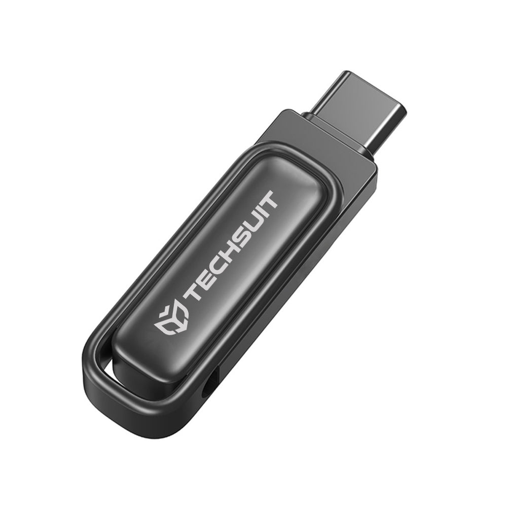 Techsuit - Memory Stick THSM34 (THSM349256) - Dual-Interface USB 3.2, Type-C FlashDrive, 256GB, 25M/s, 100M/s - Tarnish