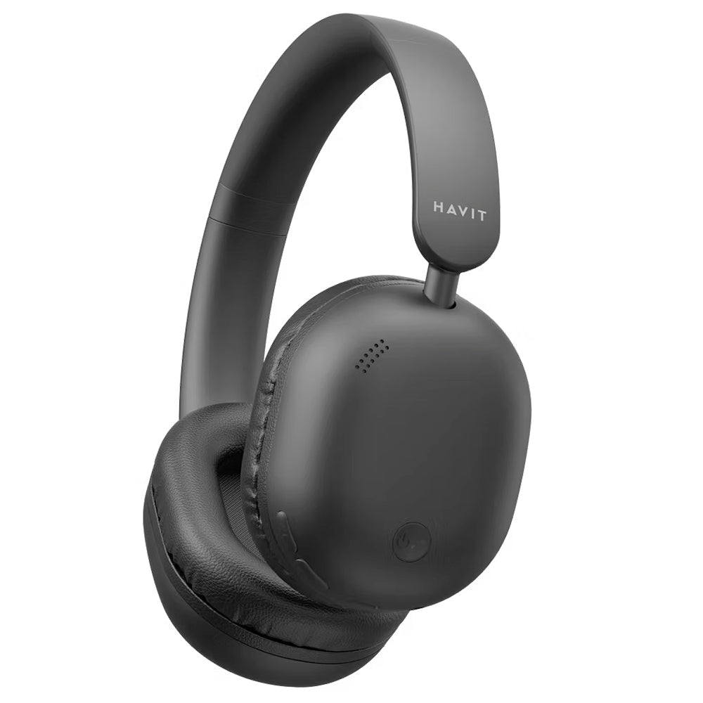 Havit - Wireless Headphones (H602BT) - BLE V5.4, AUX, Button Control, Hi‑Res Audio, Mic, All‑Day Battery, 300mAh - Black