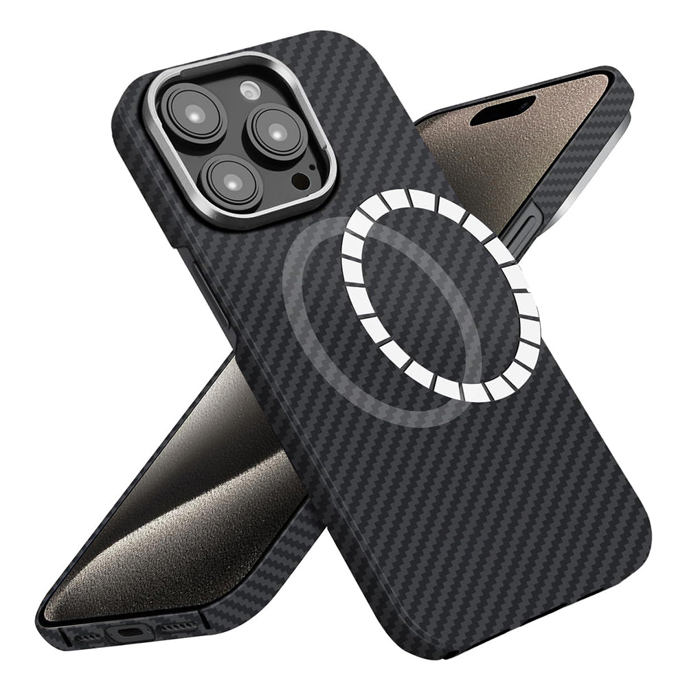 Techsuit - Aramid Fiber MagSafe - iPhone 15 Pro Max - Black