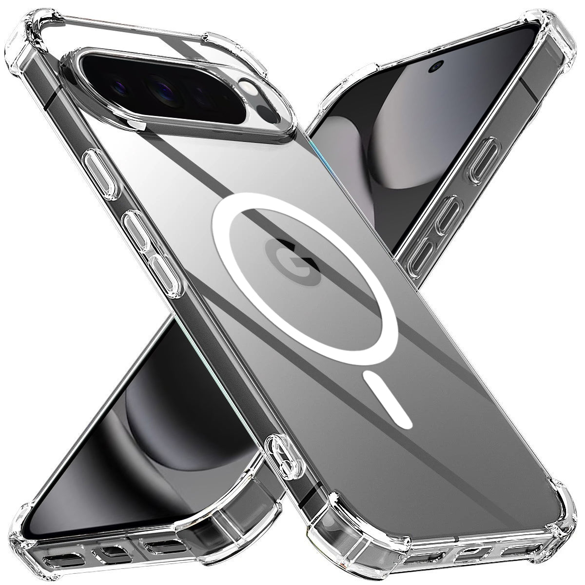 Techsuit - Shockproof Clear Silicone MagSafe - Google Pixel 10 Pro XL - Clear