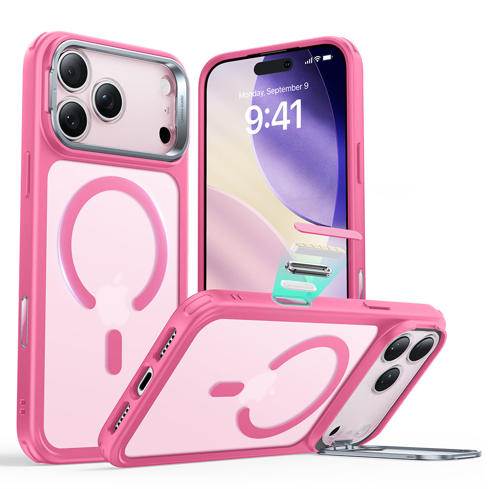 ESR - Classic Hybrid HaloLock Kickstand - iPhone 17 Pro Max - Frosted Pink