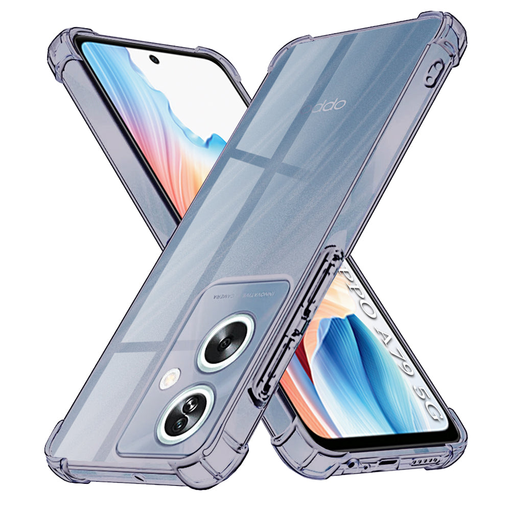 Techsuit - Shockproof Clear Silicone - Oppo A79 5G / OnePlus Nord N30 SE - Smoke Black