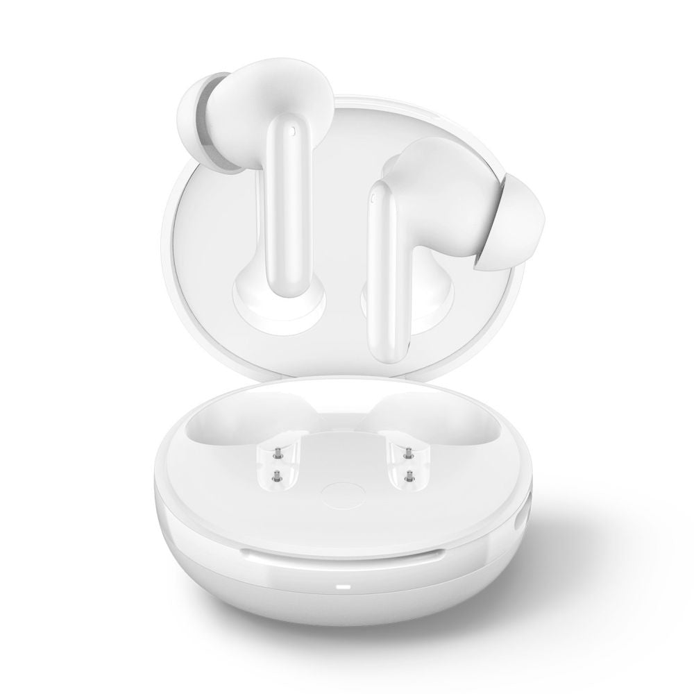 Spigen - Wireless Earbuds (SA2400) - Bluetooth 5.3, Active Noise Cancelling, Microphone, Touch Control, Audio App - White