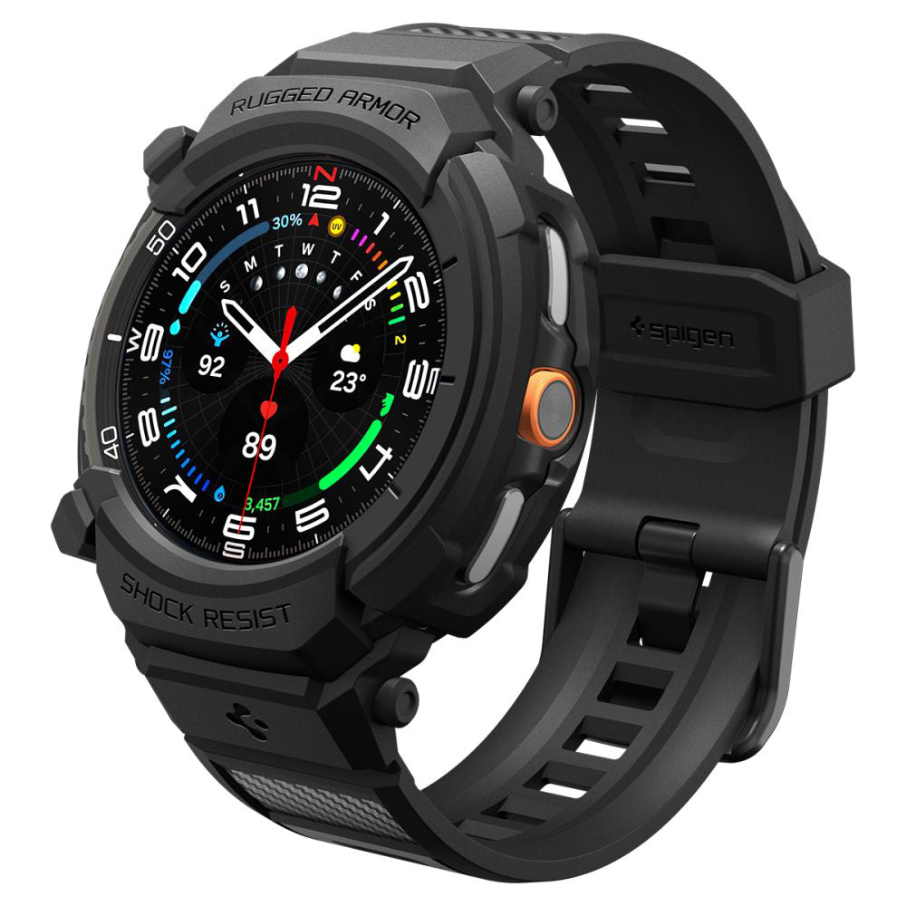 Spigen - Rugged Armor Pro - Samsung Galaxy Watch8 Classic - Matte Black