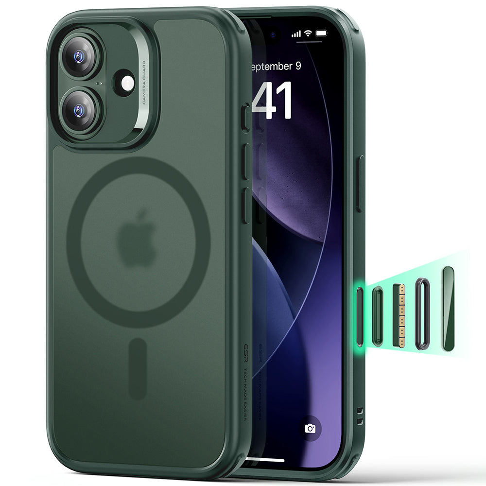 ESR - Classic Hybrid HaloLock - iPhone 17 - Frosted Green
