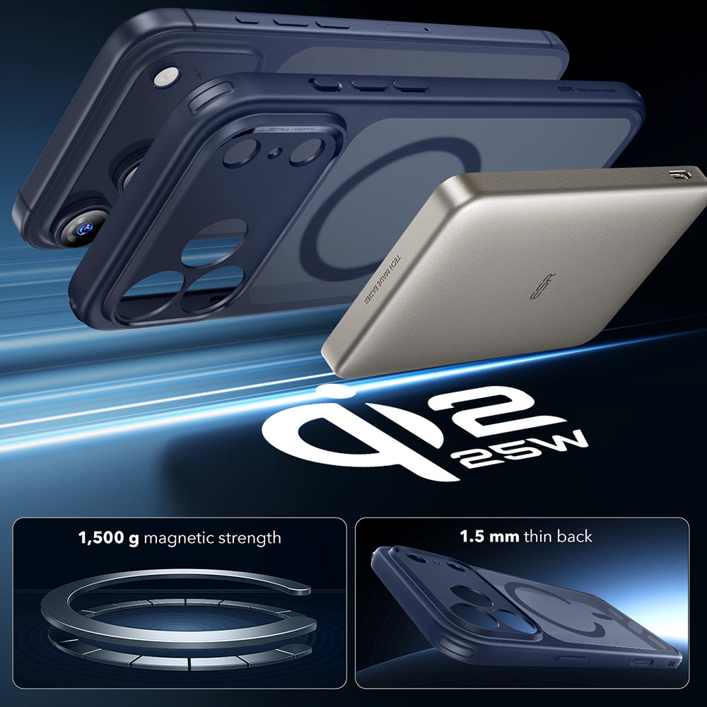 ESR - Classic Hybrid HaloLock - iPhone 17 Pro - Frosted Blue