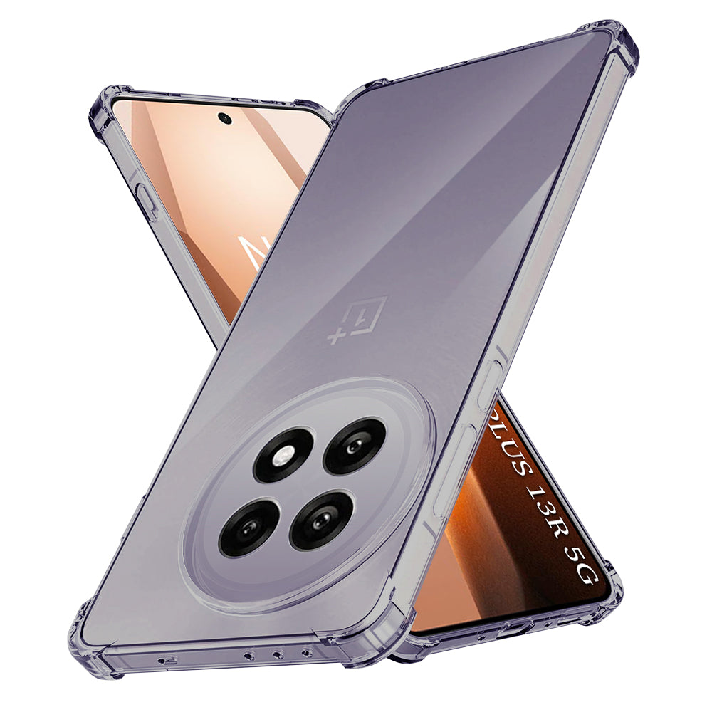 Techsuit - Shockproof Clear Silicone - OnePlus 13R - Smoke Black