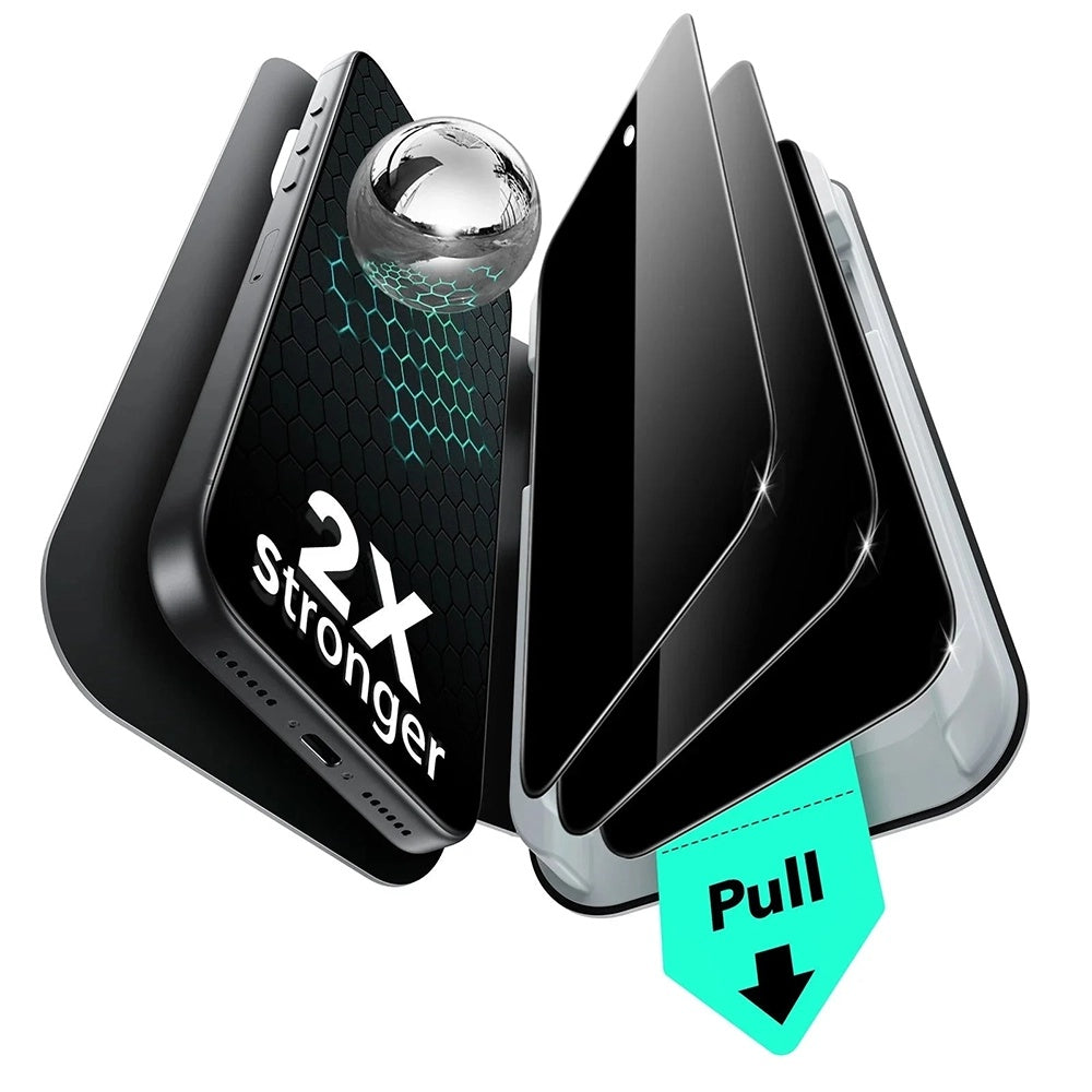 ESR - Privacy Tempered Glass UltraFit (3 pack) - iPhone 17 Pro Max - Black