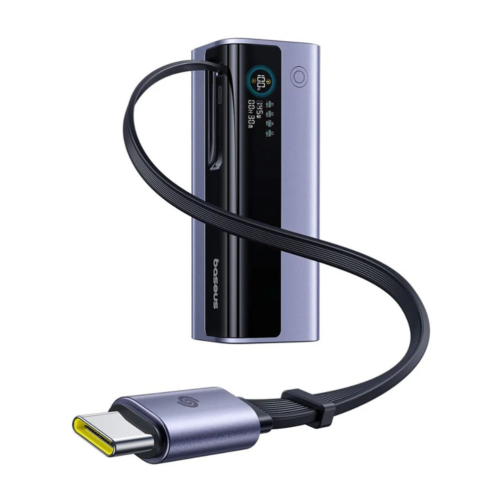 Baseus - Power Bank EnerGeek GR11 (E0027B01) - with USB-C Retractable Cable, 20000mAh, 145W - Grey