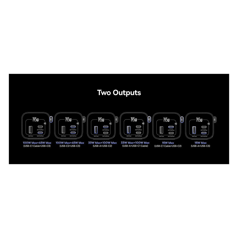 Baseus - Power Bank EnerGeek GR11 (E0027B01) - with USB-C Retractable Cable, 20000mAh, 145W - Grey