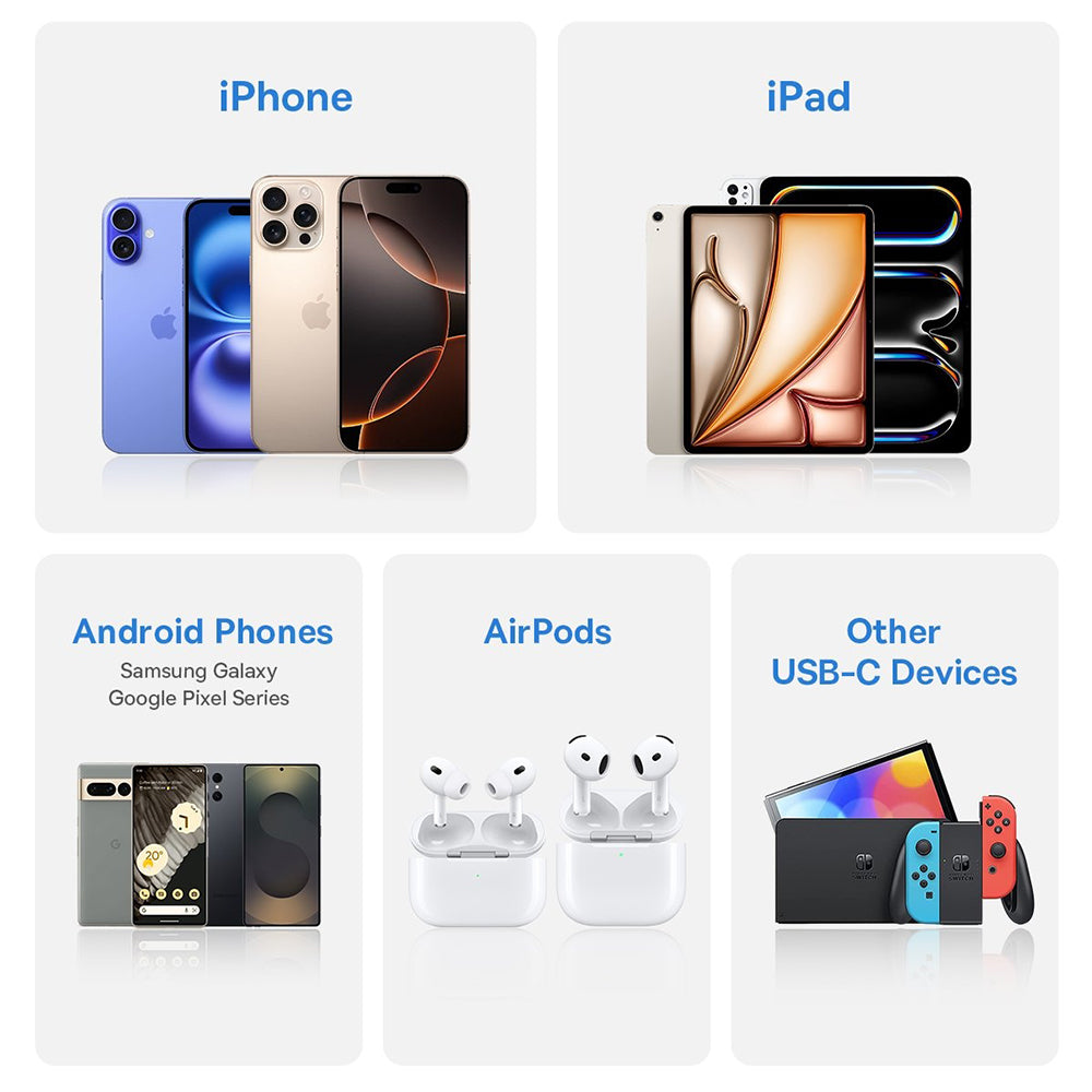 Baseus - Power Bank EnerFill FC21 Qpow 3 Ultra (E0027L02) - with Detachable Cable, 10000mAh, 22.5W, Digital Display - Nebula Pink