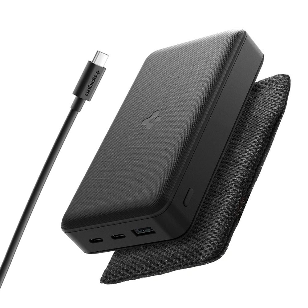 Spigen - Power Bank (EA3030) - Fast Charge, USB, 2x Type-C, Quantum Boost, 30000mAh, 30W - Black