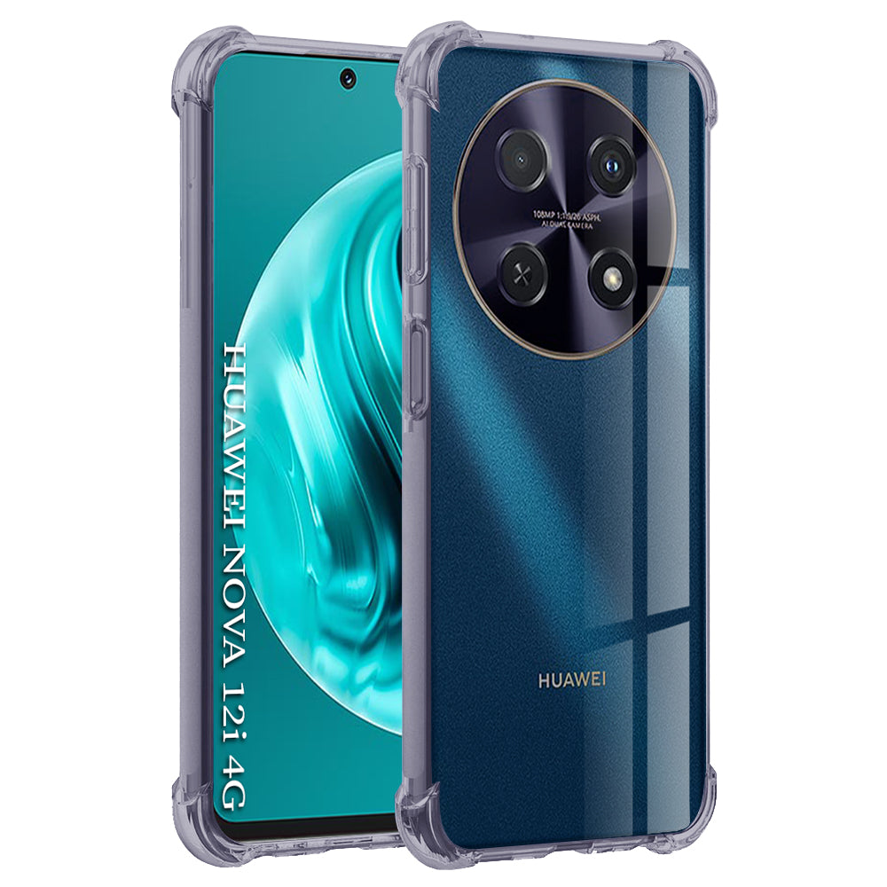 Techsuit - Shockproof Clear Silicone - Huawei nova 12i / 13i - Smoke Black