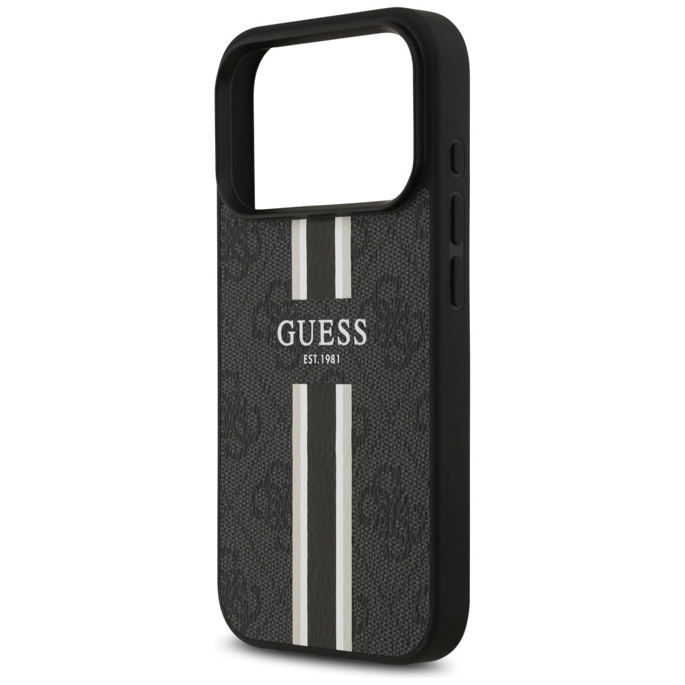 Guess - Hardcase 4G Printed Stripes MagSafe (GUHMP17LP4RPSK) - iPhone 17 Pro - Black