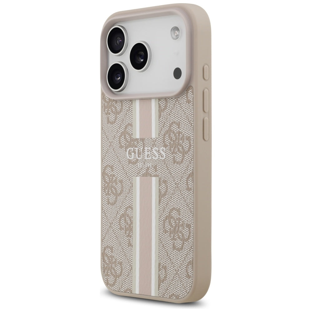 Guess - Hardcase 4G Printed Stripes MagSafe (GUHMP17LP4RPSP) - iPhone 17 Pro - Pink