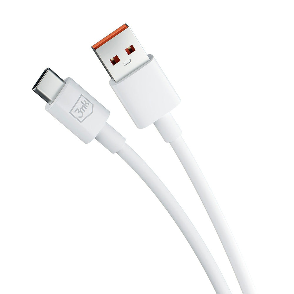 3mk - Data Cable Hyper - USB-A to USB-C, 60W, 5A, 1.2m - White