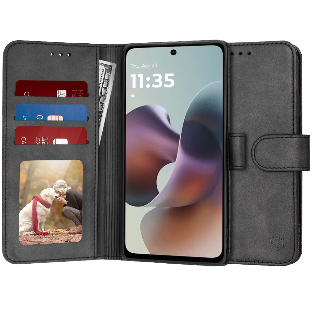Techsuit - Diary Book - Motorola Moto G56 - Black