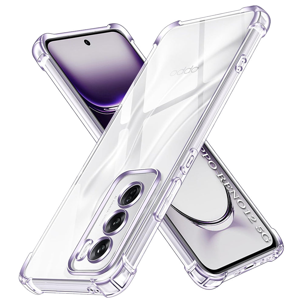 Techsuit - Shockproof Clear Silicone - Oppo Reno12 - Clear