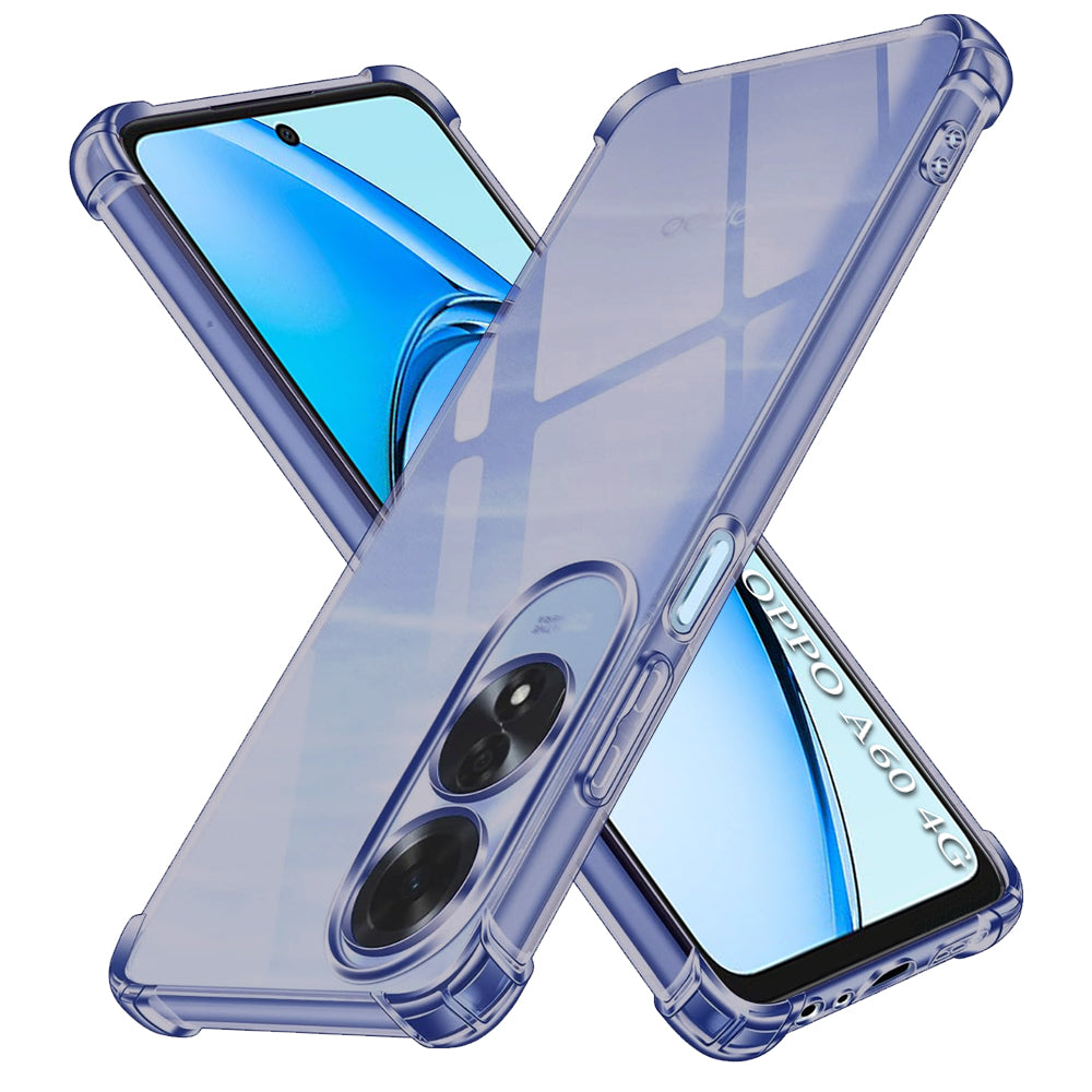 Techsuit - Shockproof Clear Silicone - Oppo A60 4G - Smoke Black