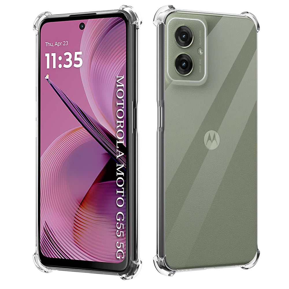 Techsuit - Shockproof Clear Silicone - Motorola Moto G55 - Clear