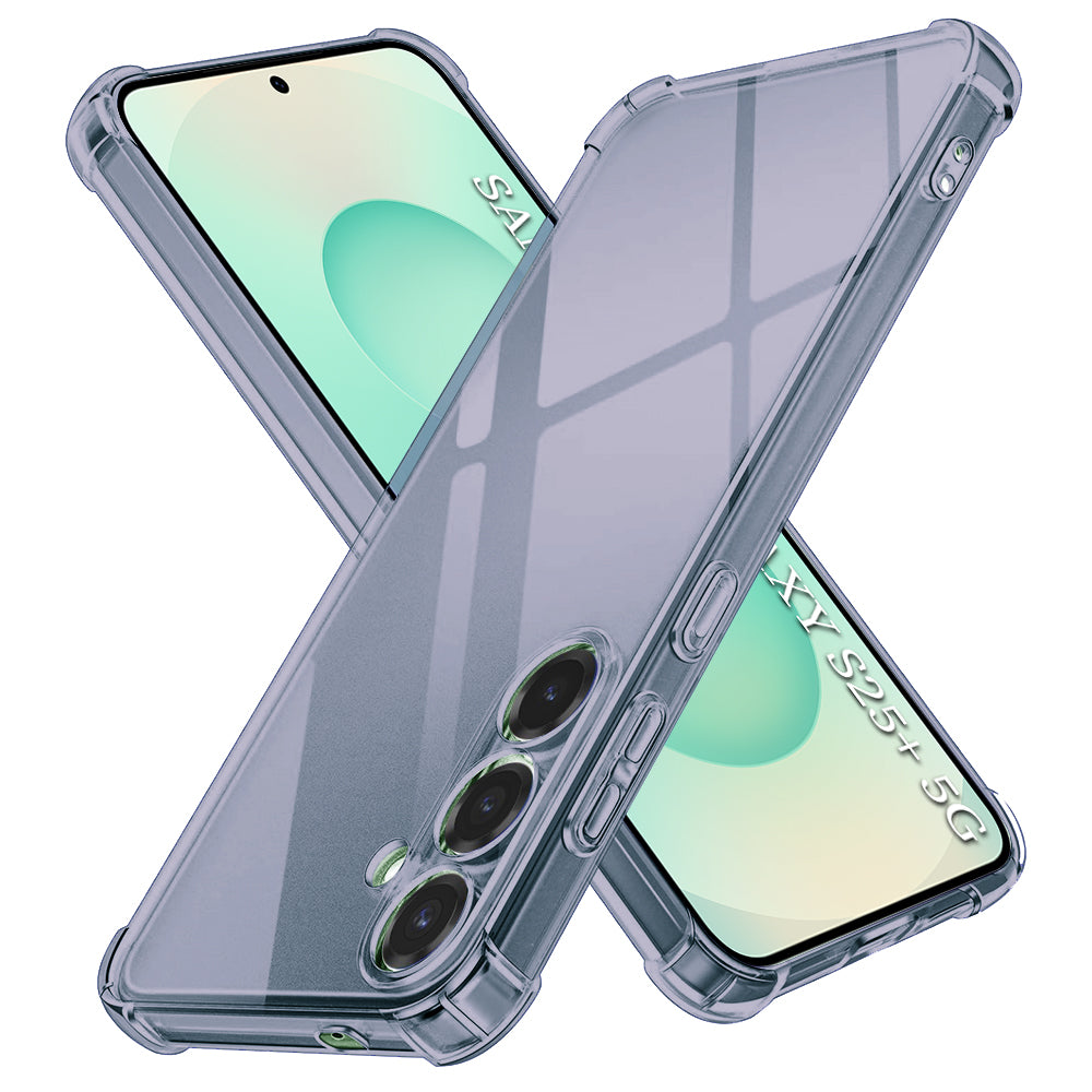 Techsuit - Shockproof Clear Silicone - Samsung Galaxy S25 Plus - Smoke Black